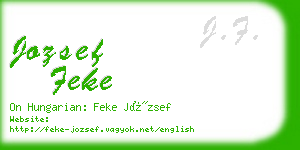 jozsef feke business card